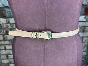 Vintage Leather Conch Ring Belt. M/L Vintage Sterling Silver Southwest Concho Belt on Leather* - Etsy main image 4